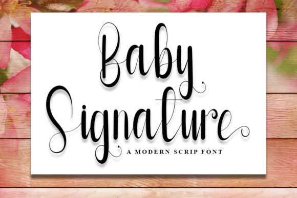 Baby Signature Font: Elevate Your Craft and Product Designs with Elegant Handwritten Style