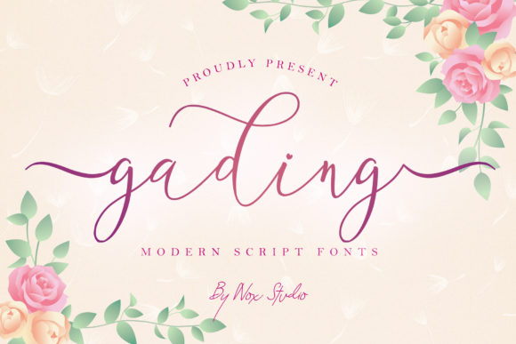 Gading: A Whimsical Script Font for Web Design
