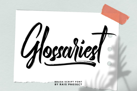 Glossariest: A Bold Handwritten Font for Editorial Design