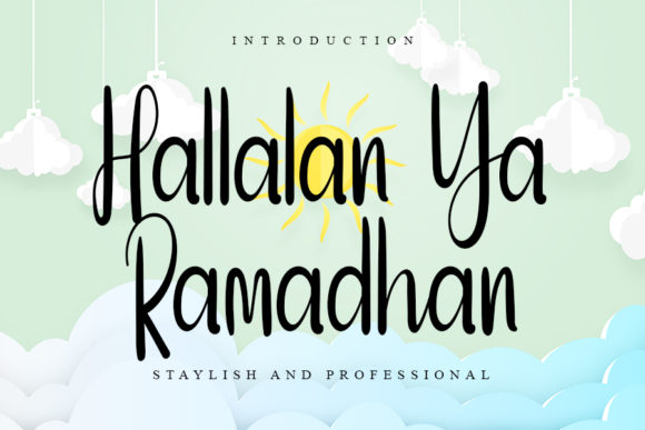 Hallalan Ya Ramadhan: An Elegant Script Font for Editorial Design